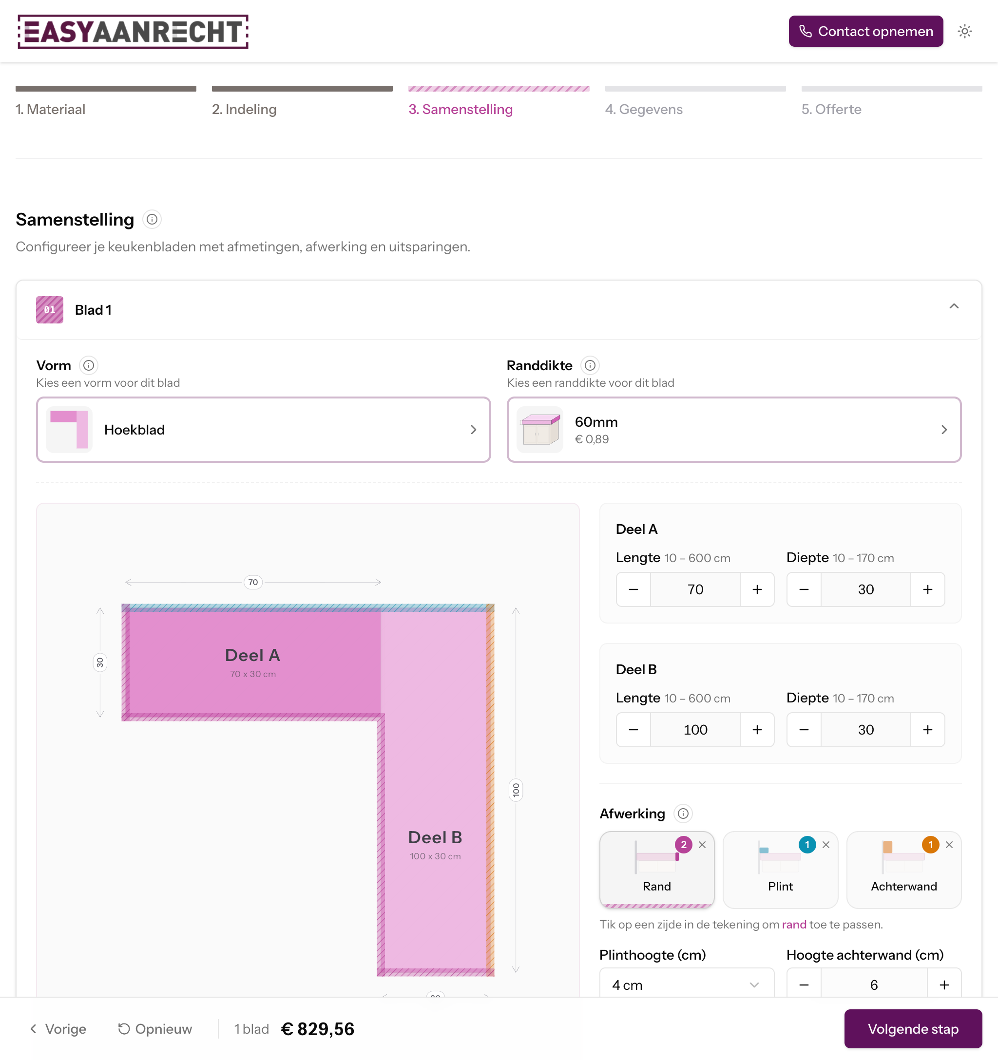 Samenstelling configurator